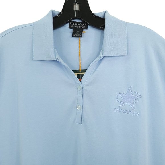 EvRun Golf Landstar Logo Polo Shirt Womens XL Eversole Run Wicking Tennis NEW - Picture 3 of 12